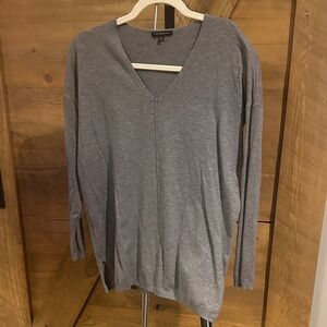 Catherine Malandrino Heather Gray V-Neck Tunic